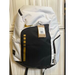 Nike Men's Colorblock Hoops Elite Backpack White & Black OS NWT